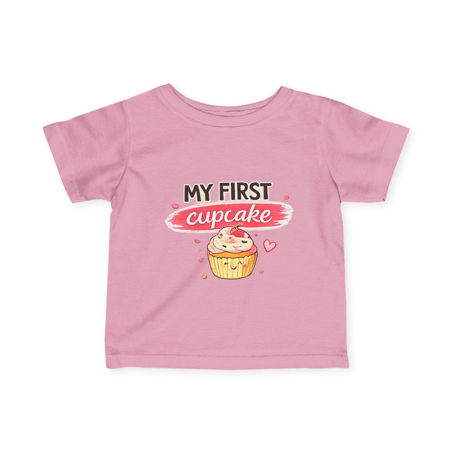 Infant Tee — "My First Cupcake" Baby Shirt (Cute Cupcake Design)