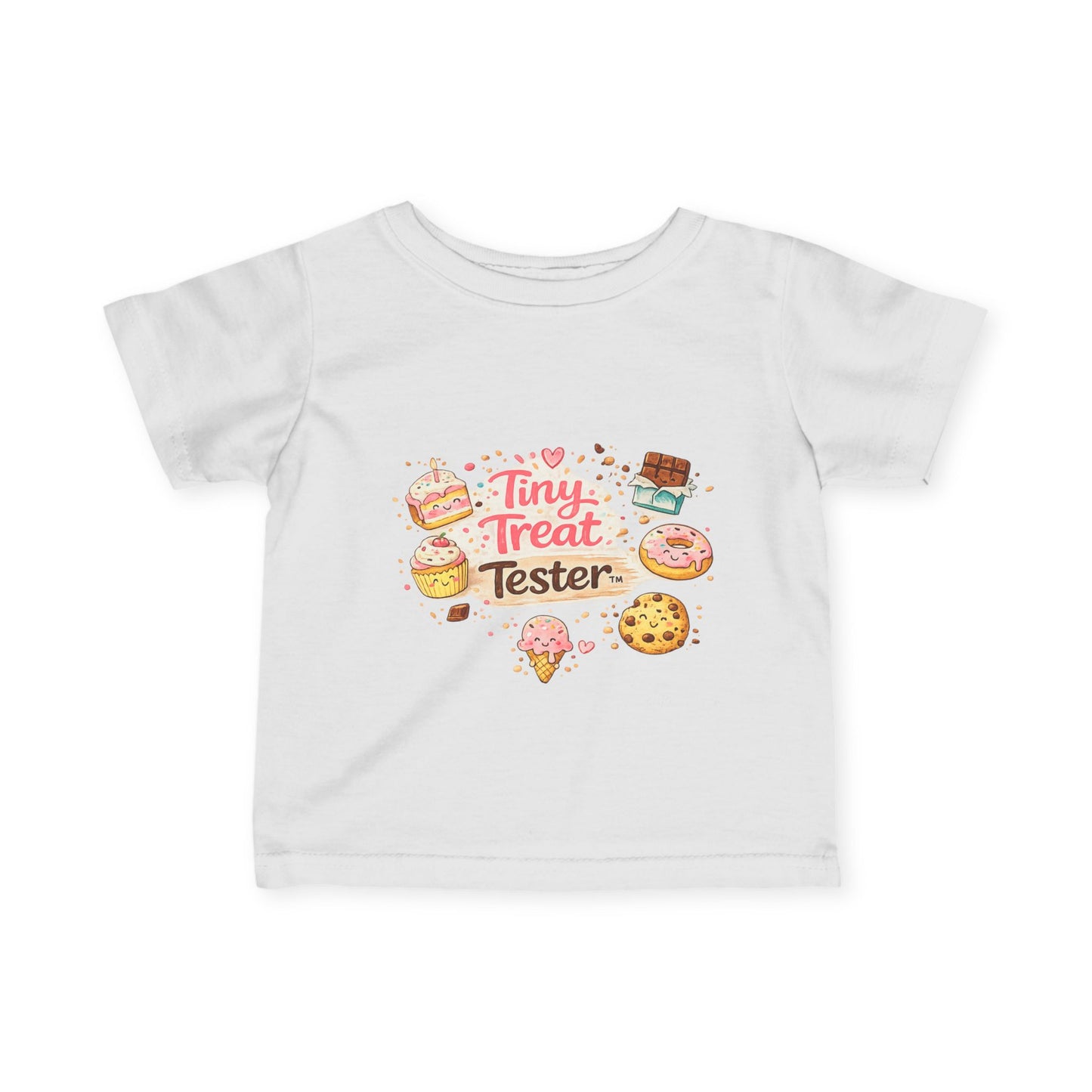 Infant Tee — "Tiny Treat Tester" Cute Dessert Baby Shirt