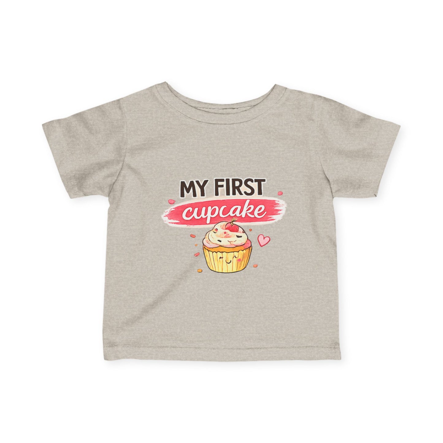 Infant Tee — "My First Cupcake" Baby Shirt (Cute Cupcake Design)