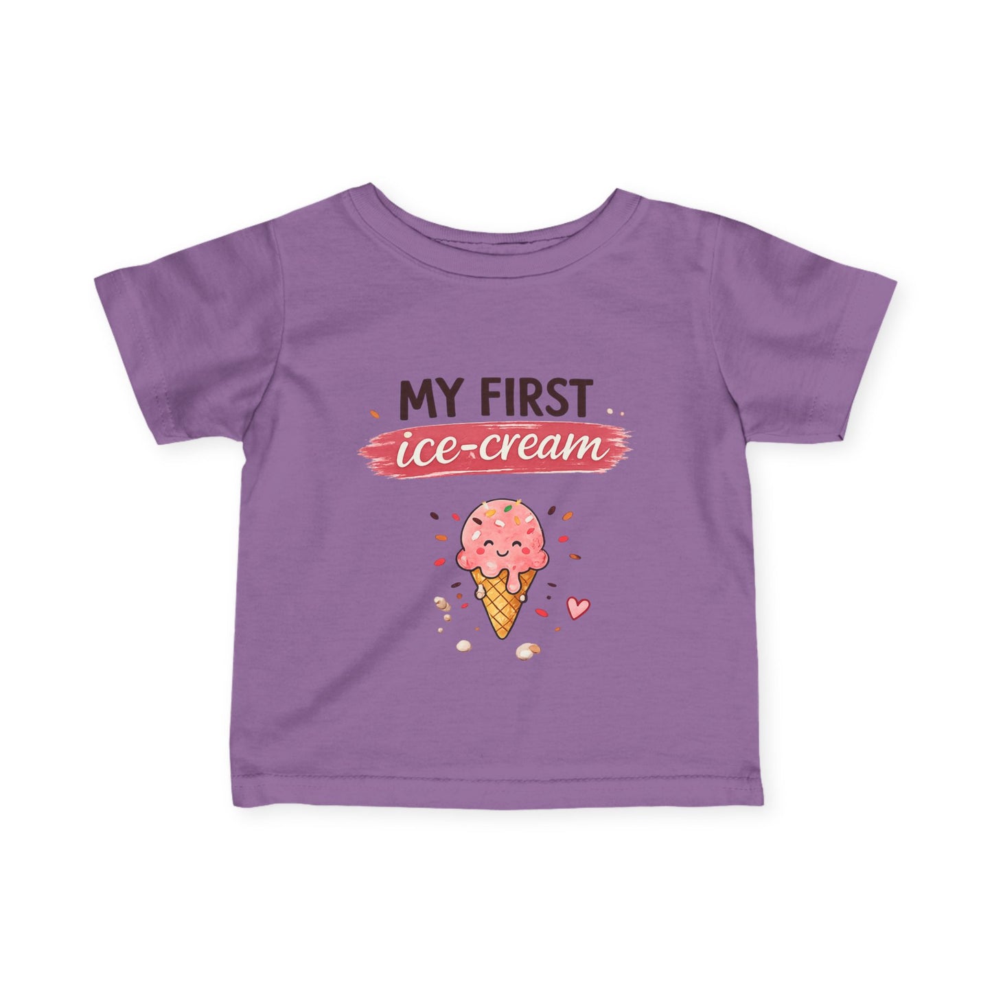 Infant Tee — "My First Ice-Cream" Baby Shirt (Cute Ice Cream Graphic)