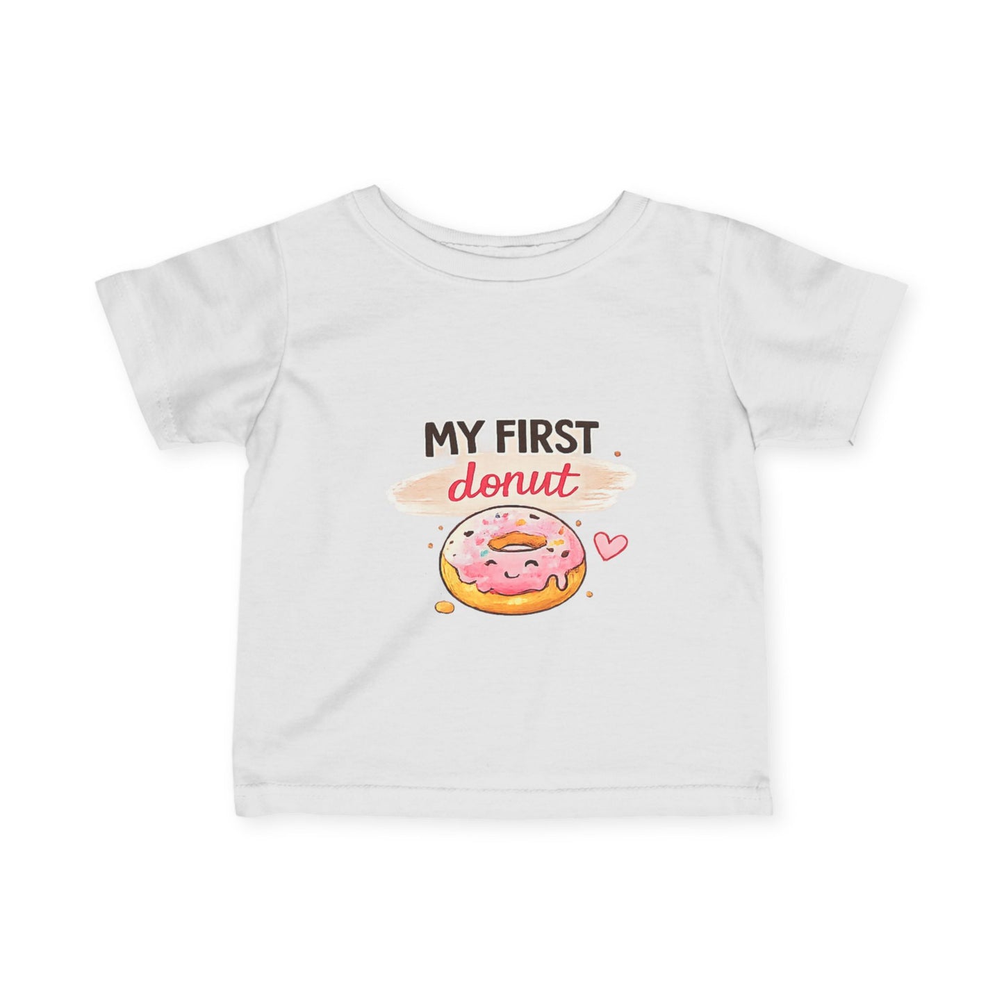 Infant Tee — "My First Donut" Cute Baby Shirt | Newborn Photo Prop & First Birthday Outfit