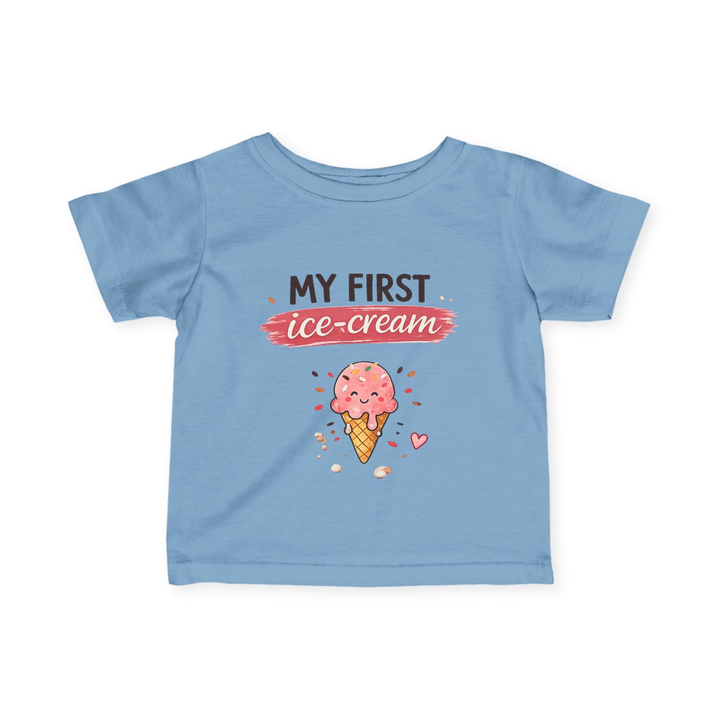Infant Tee — "My First Ice-Cream" Baby Shirt (Cute Ice Cream Graphic)