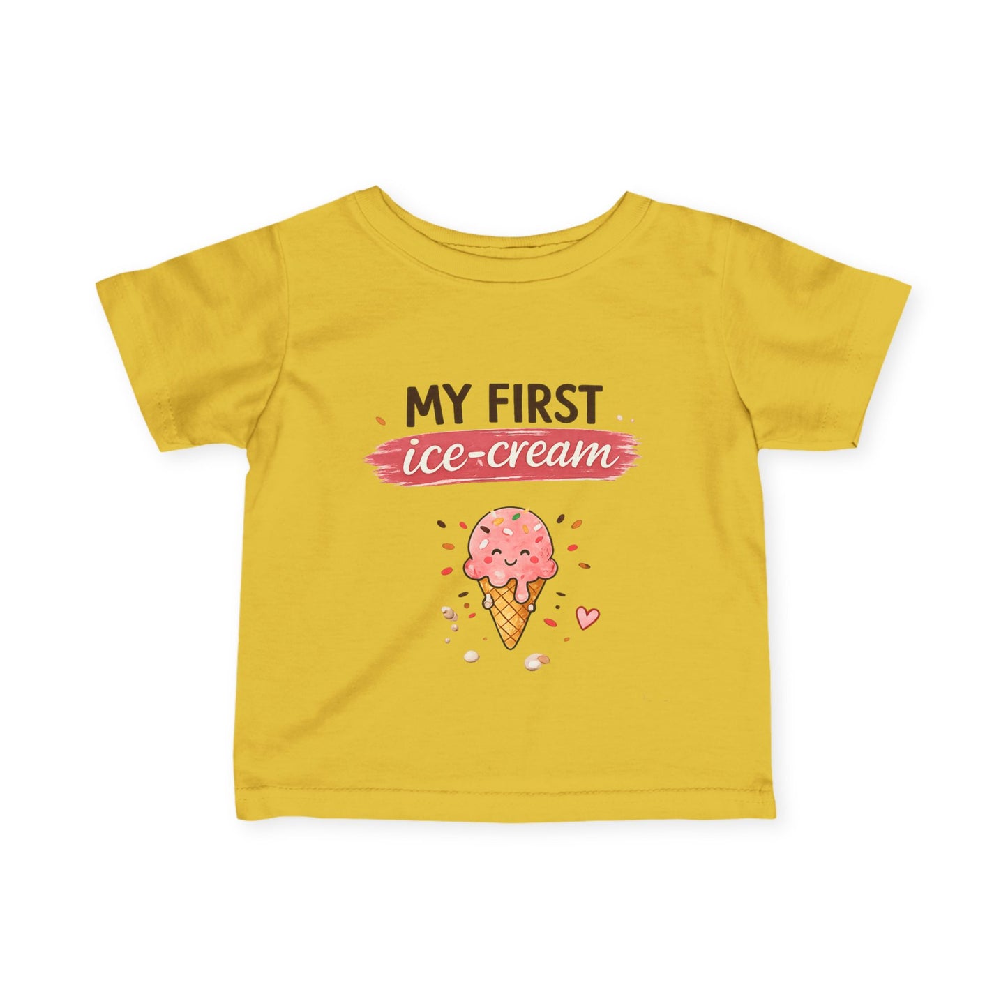 Infant Tee — "My First Ice-Cream" Baby Shirt (Cute Ice Cream Graphic)