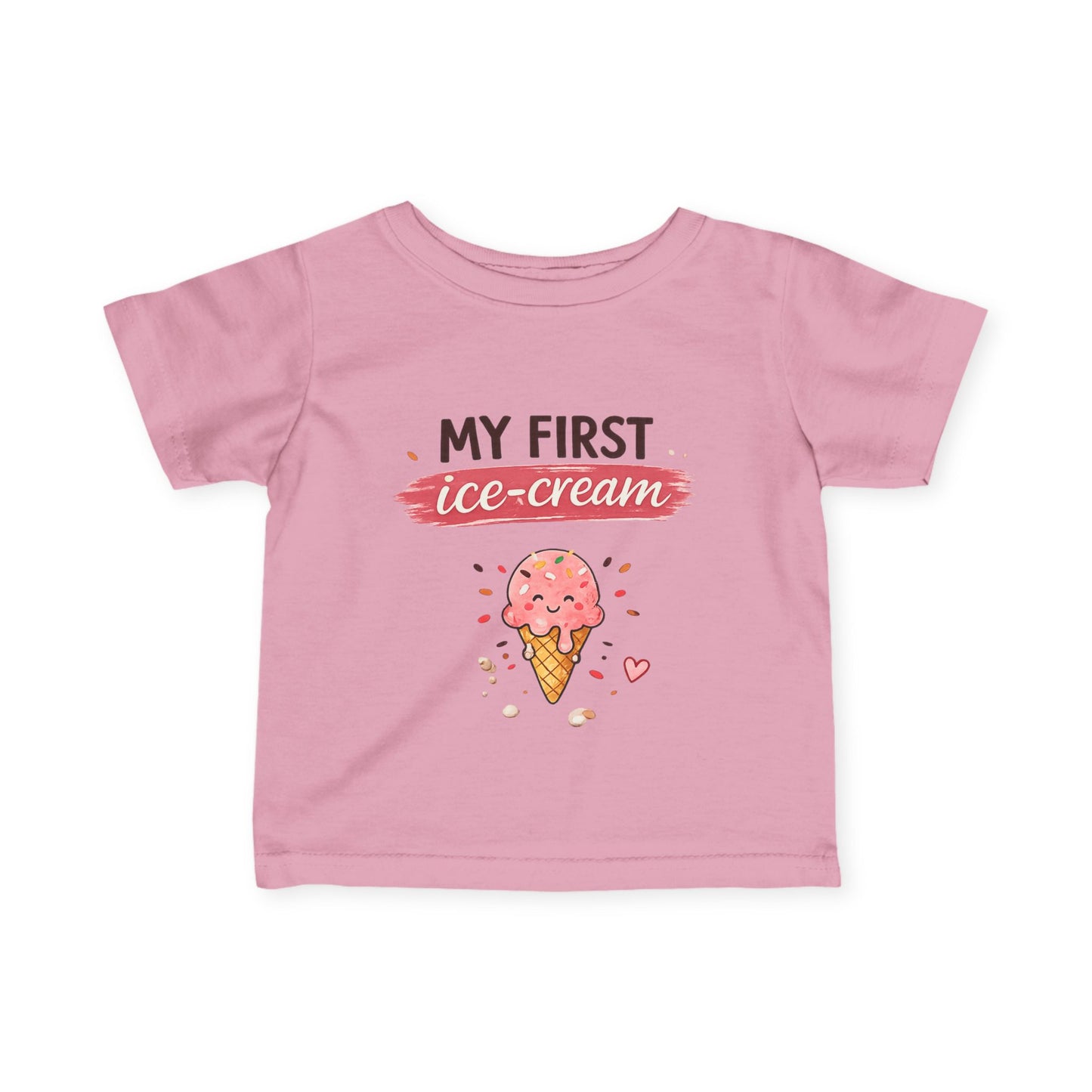 Infant Tee — "My First Ice-Cream" Baby Shirt (Cute Ice Cream Graphic)