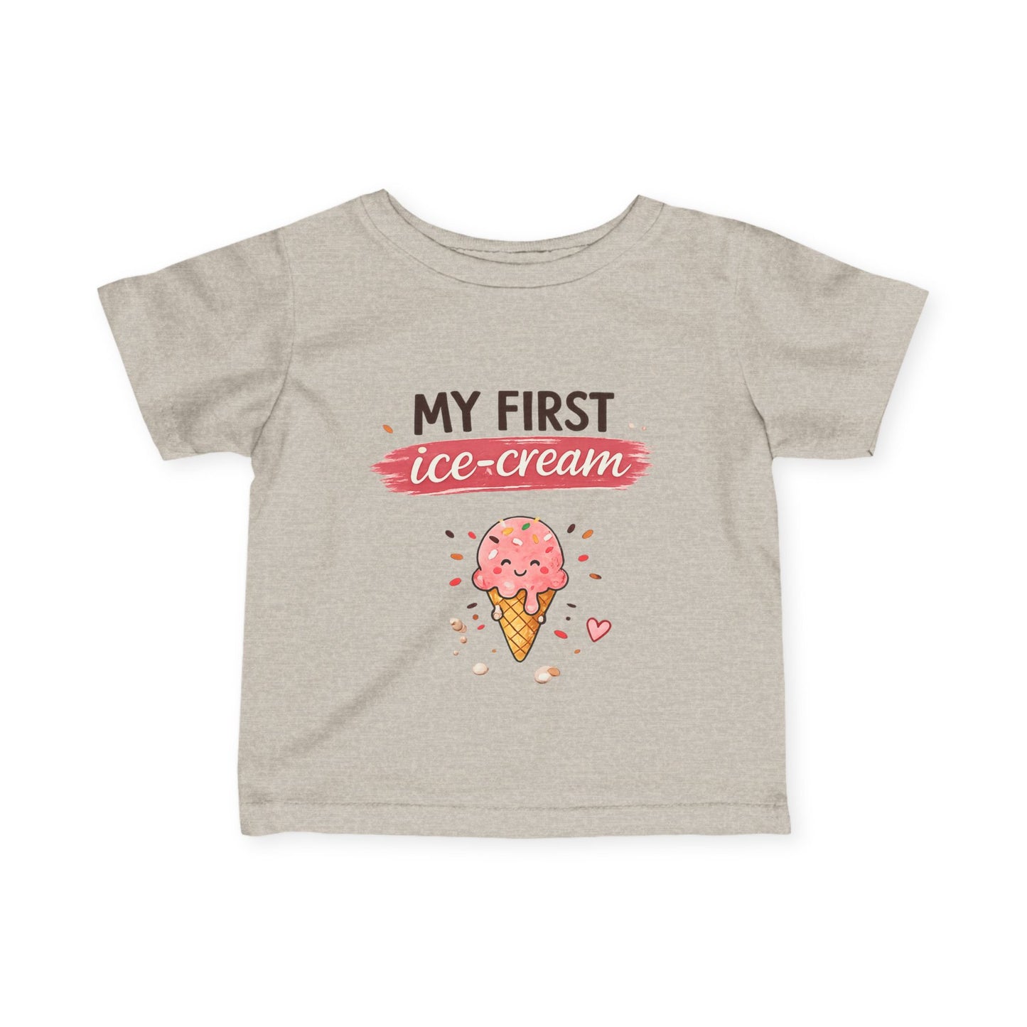Infant Tee — "My First Ice-Cream" Baby Shirt (Cute Ice Cream Graphic)